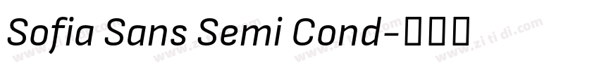 Sofia Sans Semi Cond字体转换 Sofia Sans Semi Cond字体转换